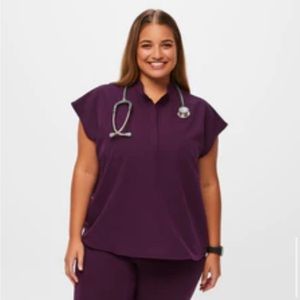 FIGS RAFAELA TOP - deep purple